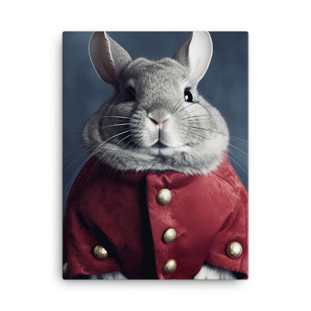 Chinchilla Bunny with a Stylish Pose Canvas - PosterfyAI.com