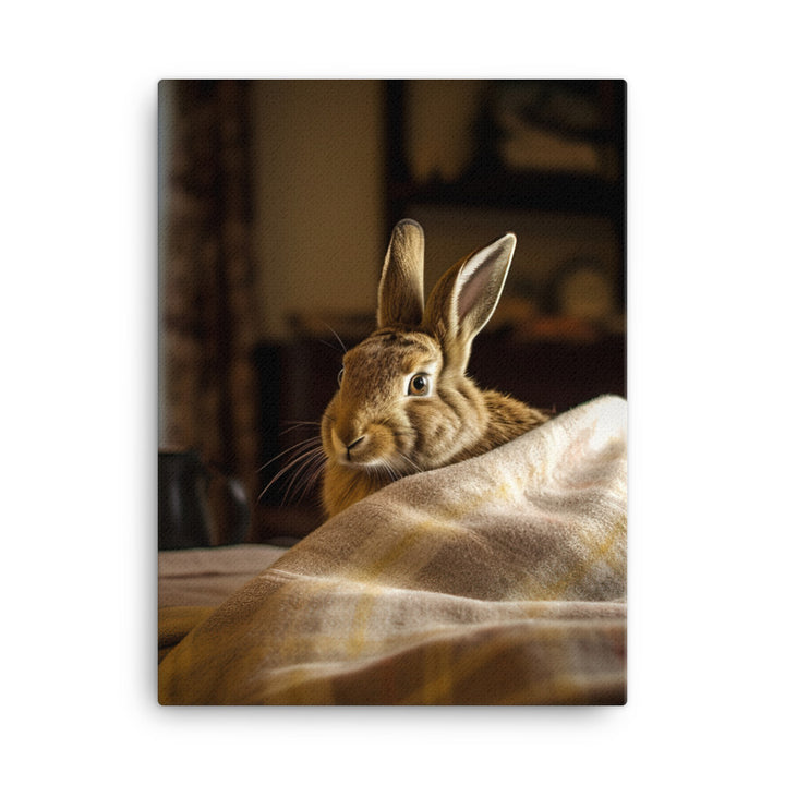 Belgian Hare in a Cozy Setting Canvas - PosterfyAI.com