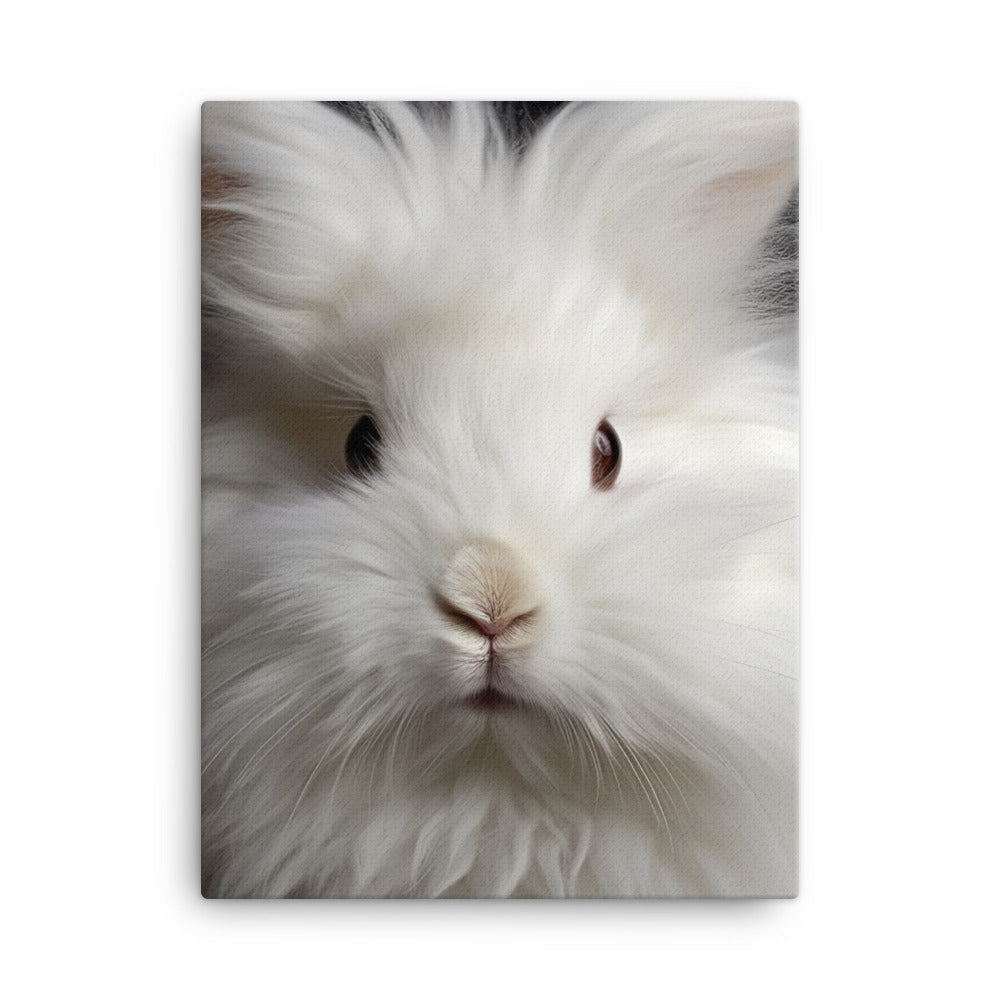 Charming Angora Bunny Canvas - PosterfyAI.com