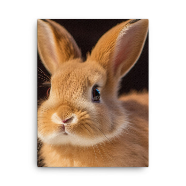 Adorable American Bunny Canvas - PosterfyAI.com