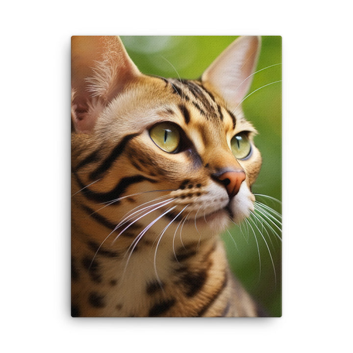 Wild Beauty of Ocicat Cat Canvas - PosterfyAI.com