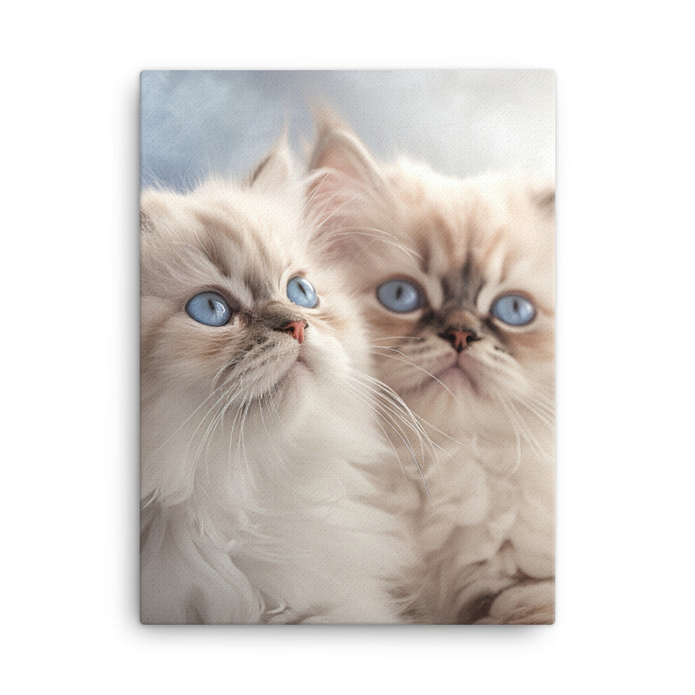 Serene World of Himalayan Kittens Canvas - PosterfyAI.com