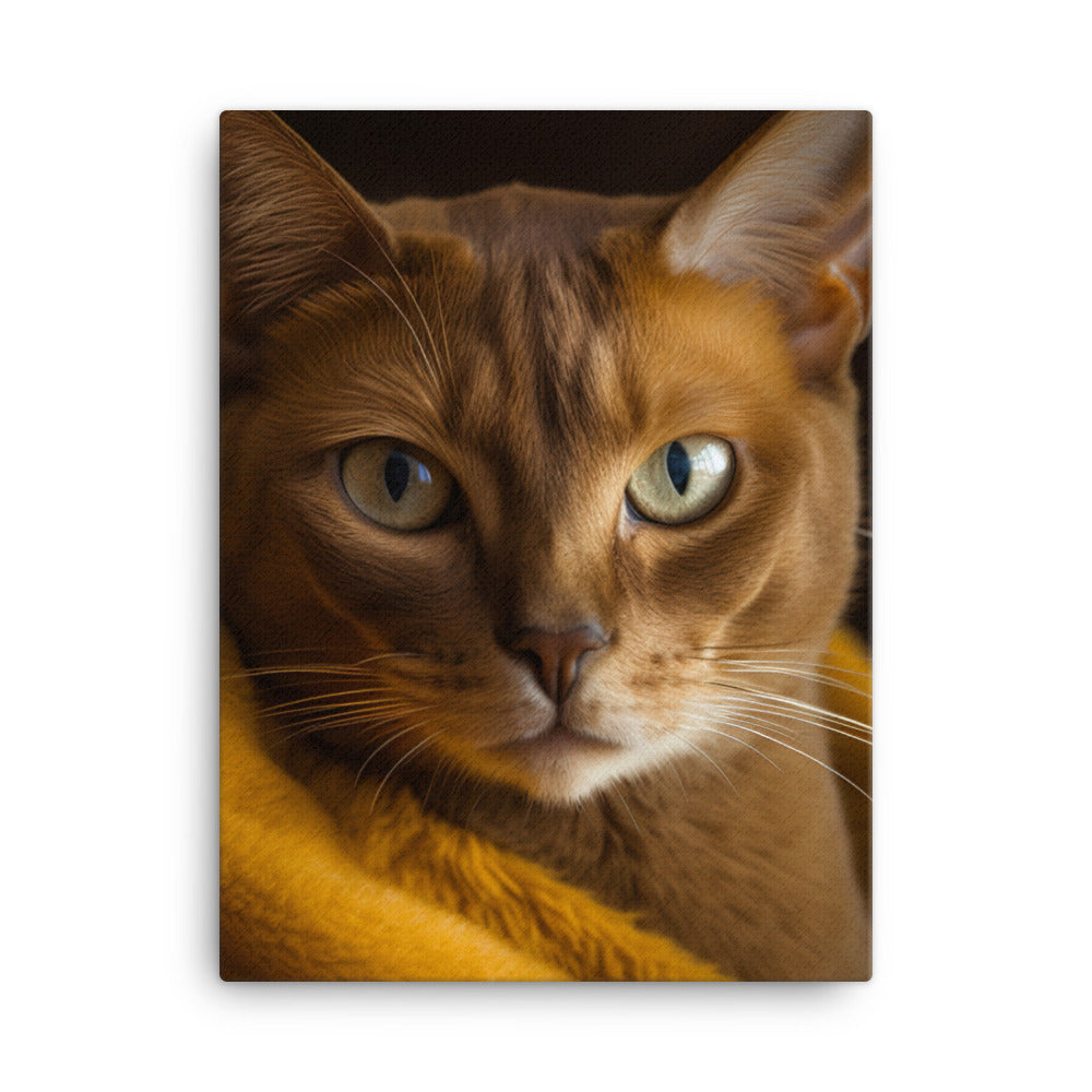 Elegance of Burmese Cat Canvas - PosterfyAI.com