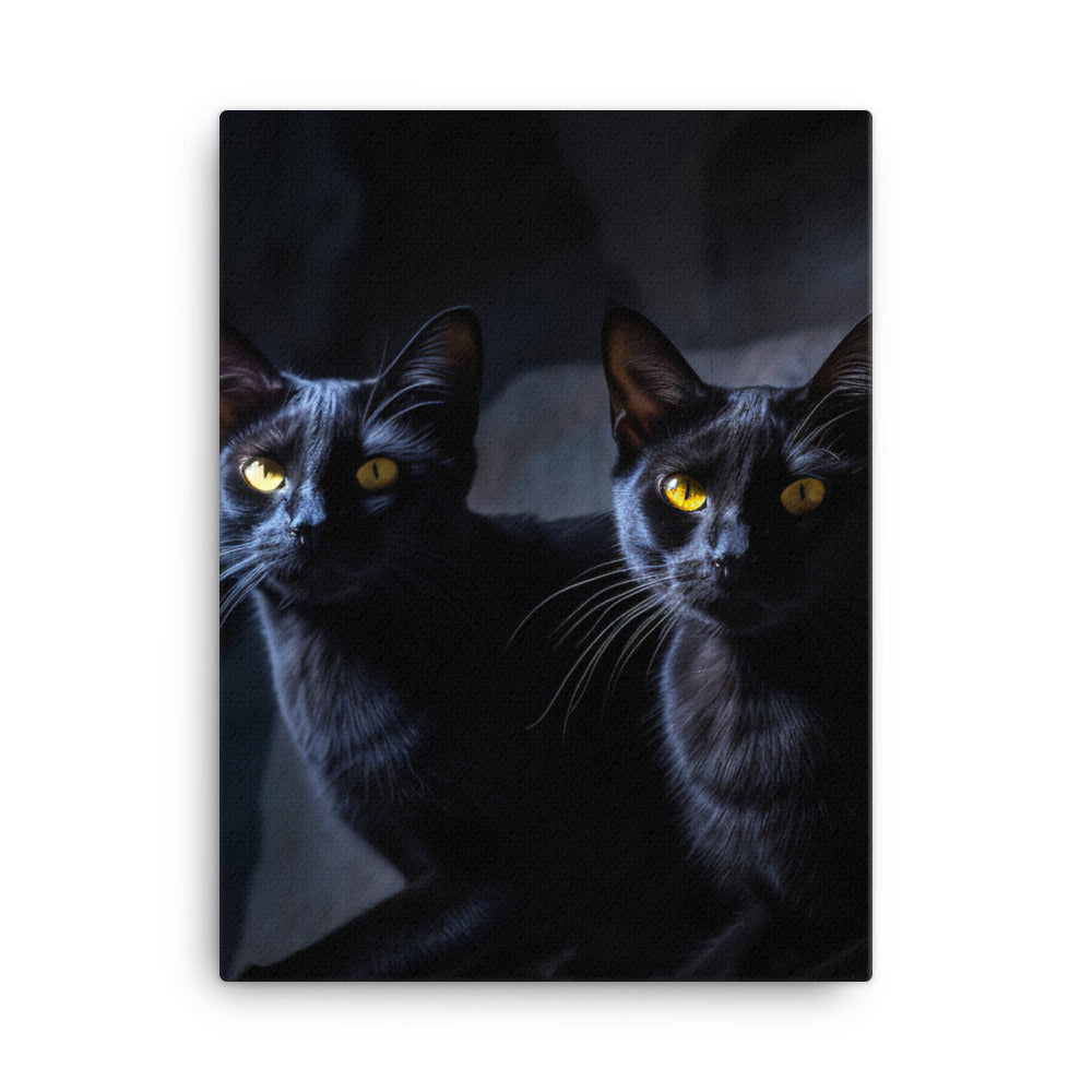 Elegance of Bombay Cats Canvas - PosterfyAI.com