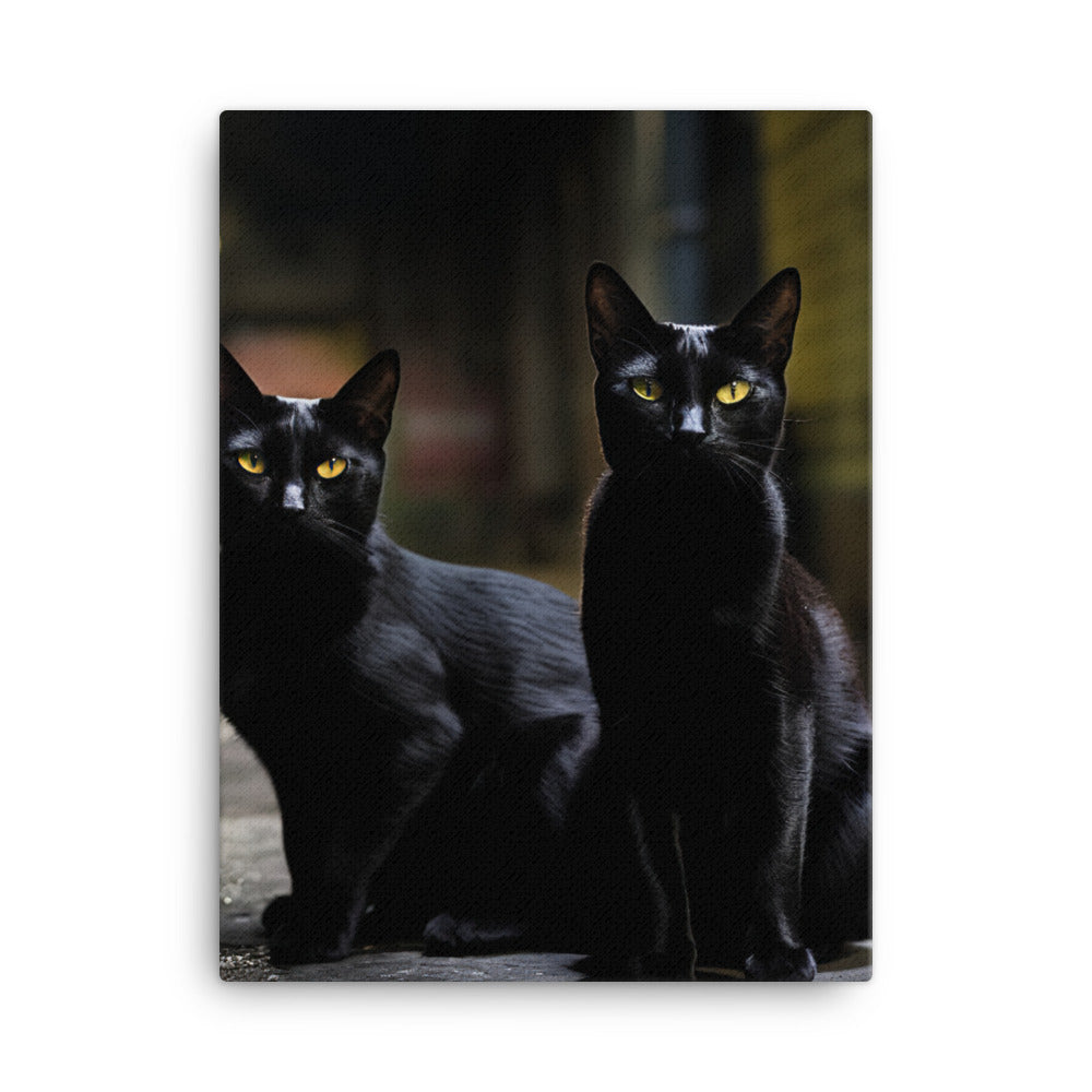 Elegance of Bombay Cats Canvas - PosterfyAI.com