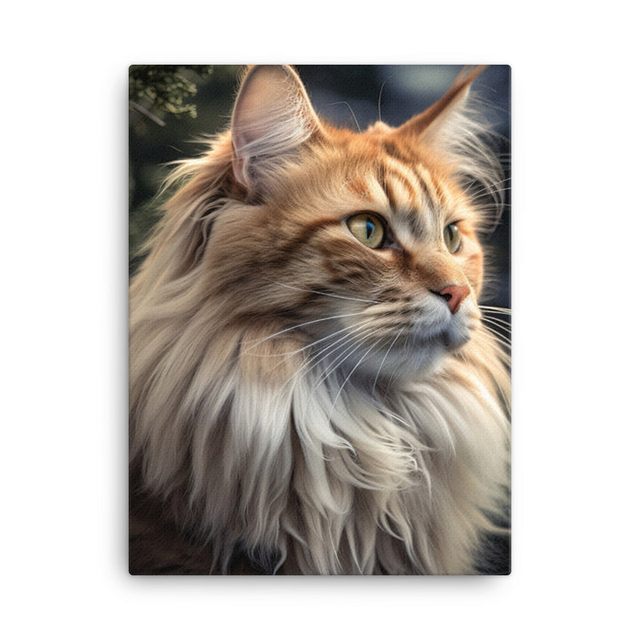 Norwegian Forest Cat Canvas - PosterfyAI.com