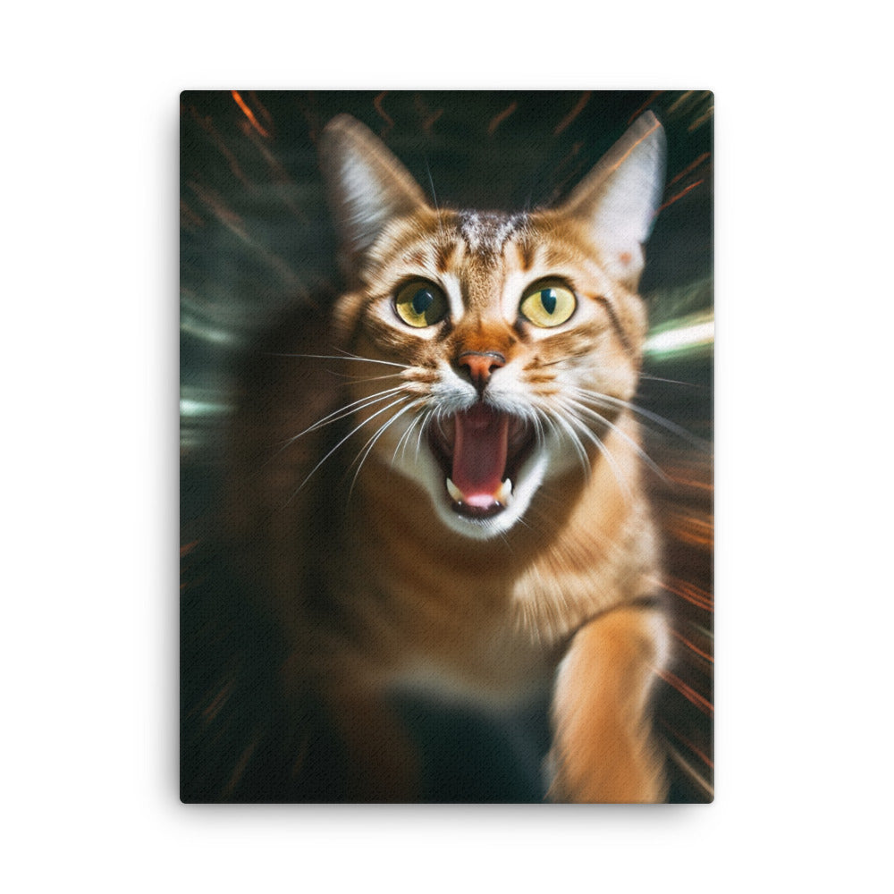 Abyssinian Cat Canvas - PosterfyAI.com