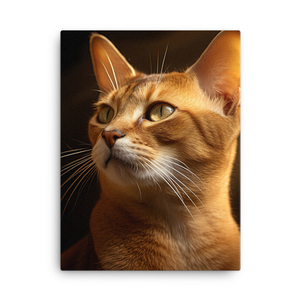 Abyssinian Cat Canvas - PosterfyAI.com