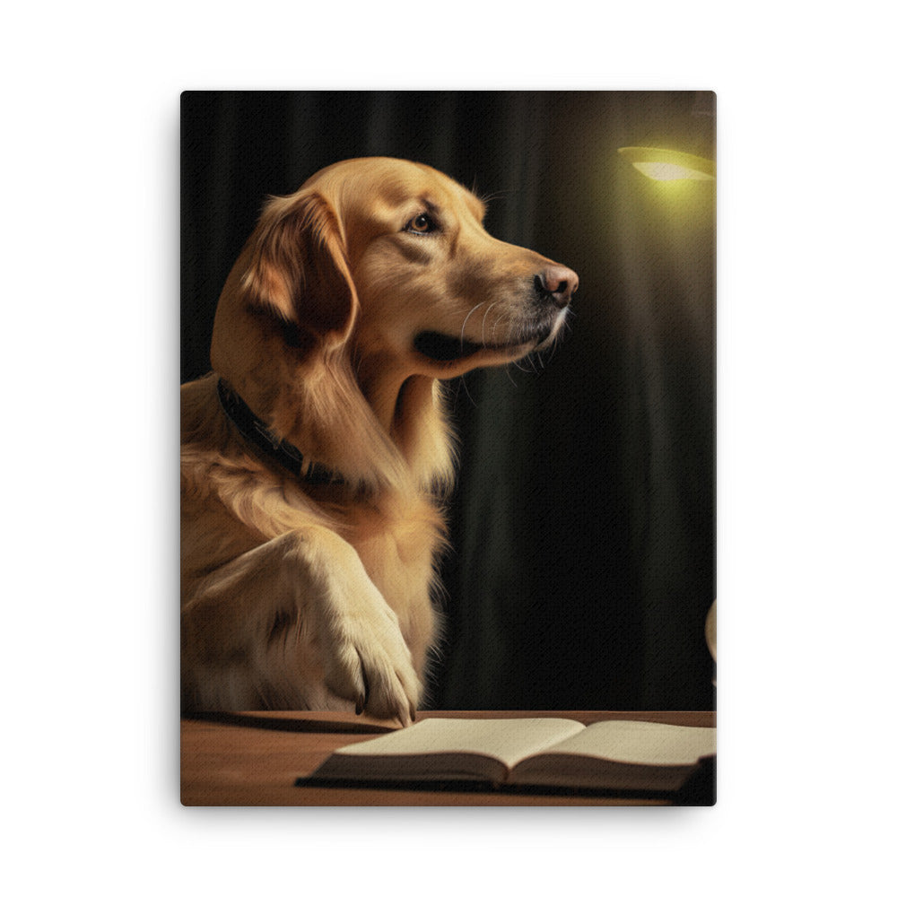 Golden Retriever Canvas - PosterfyAI.com