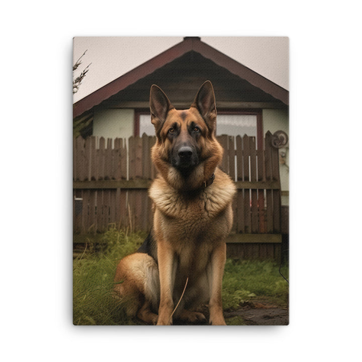 German Shepherd Canvas - PosterfyAI.com