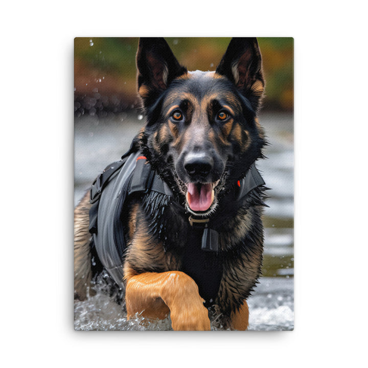 German Shepherd Canvas - PosterfyAI.com