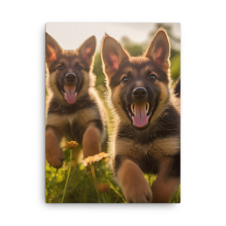 German Shepherd Canvas - PosterfyAI.com