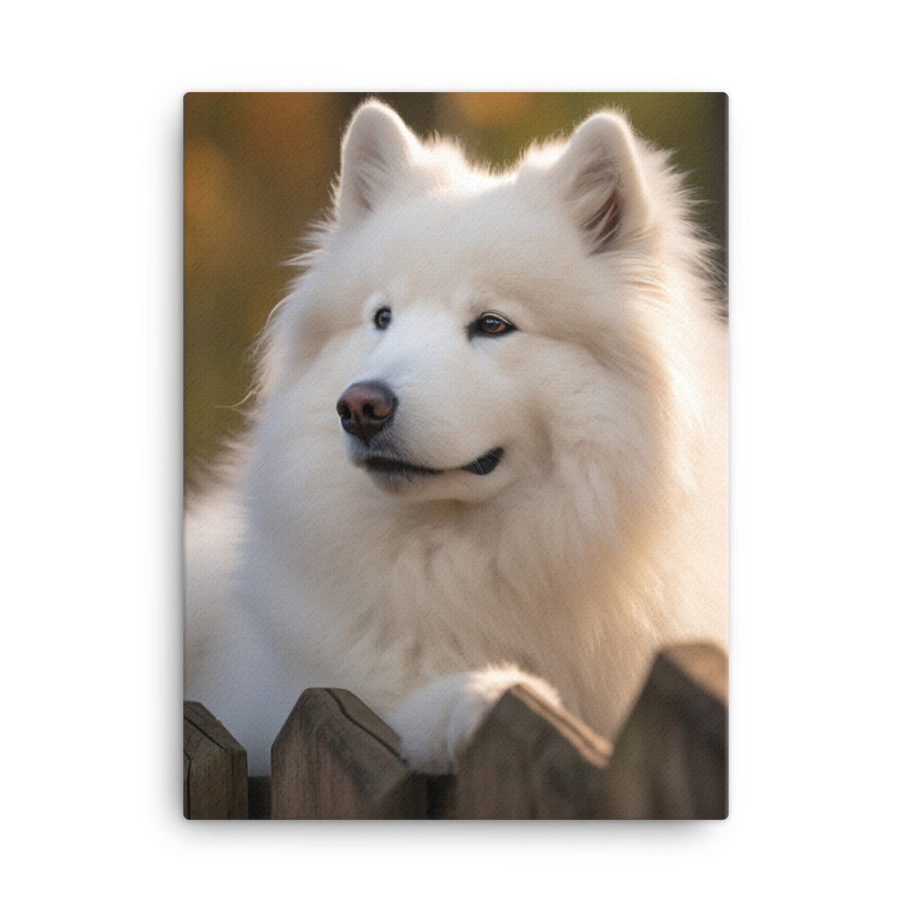 Samoyed Canvas - PosterfyAI.com