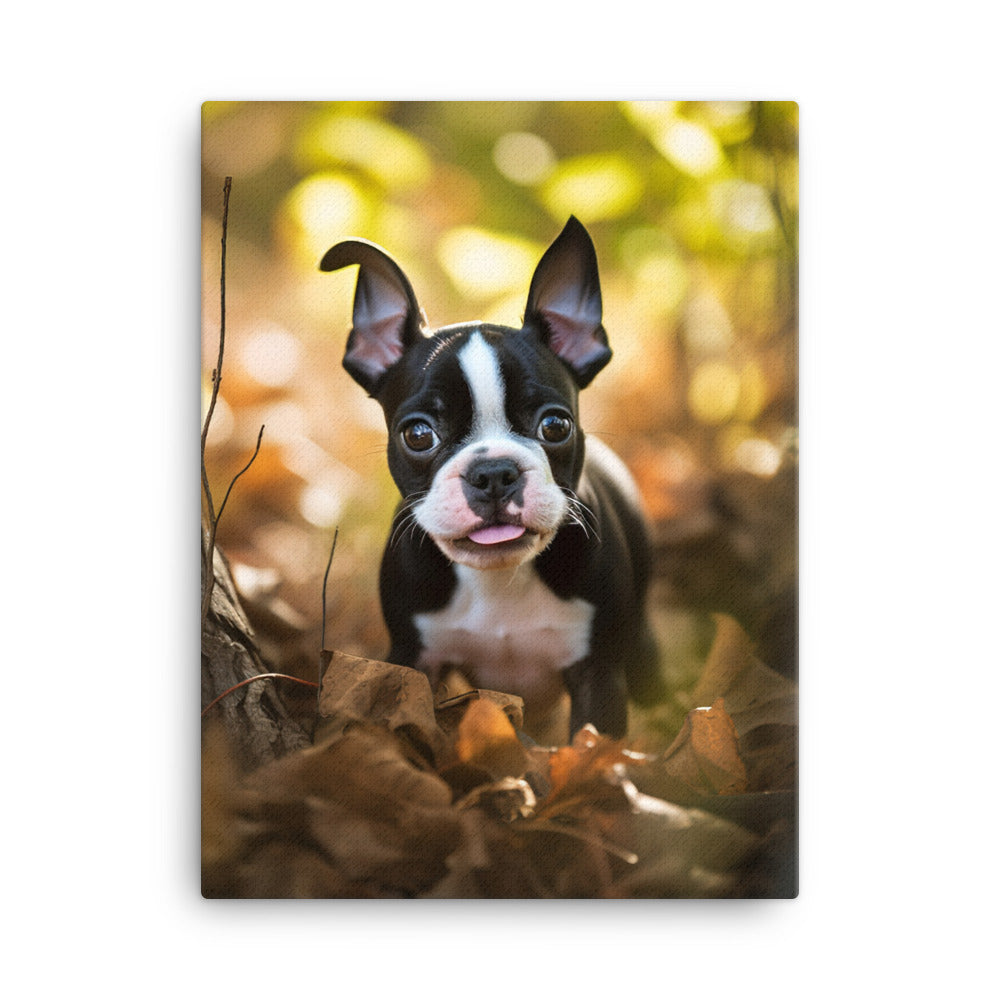 Boston Terrier Canvas - PosterfyAI.com