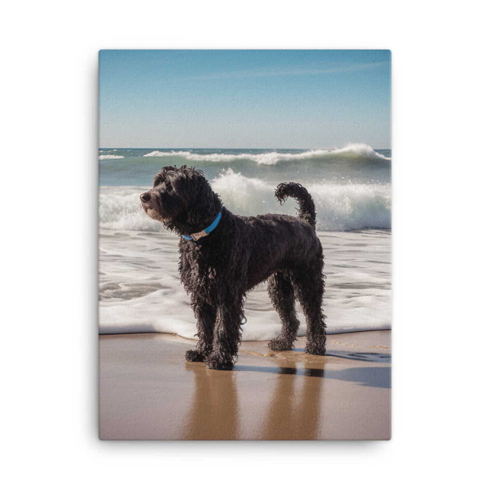 Portuguese Water Dog Canvas - PosterfyAI.com