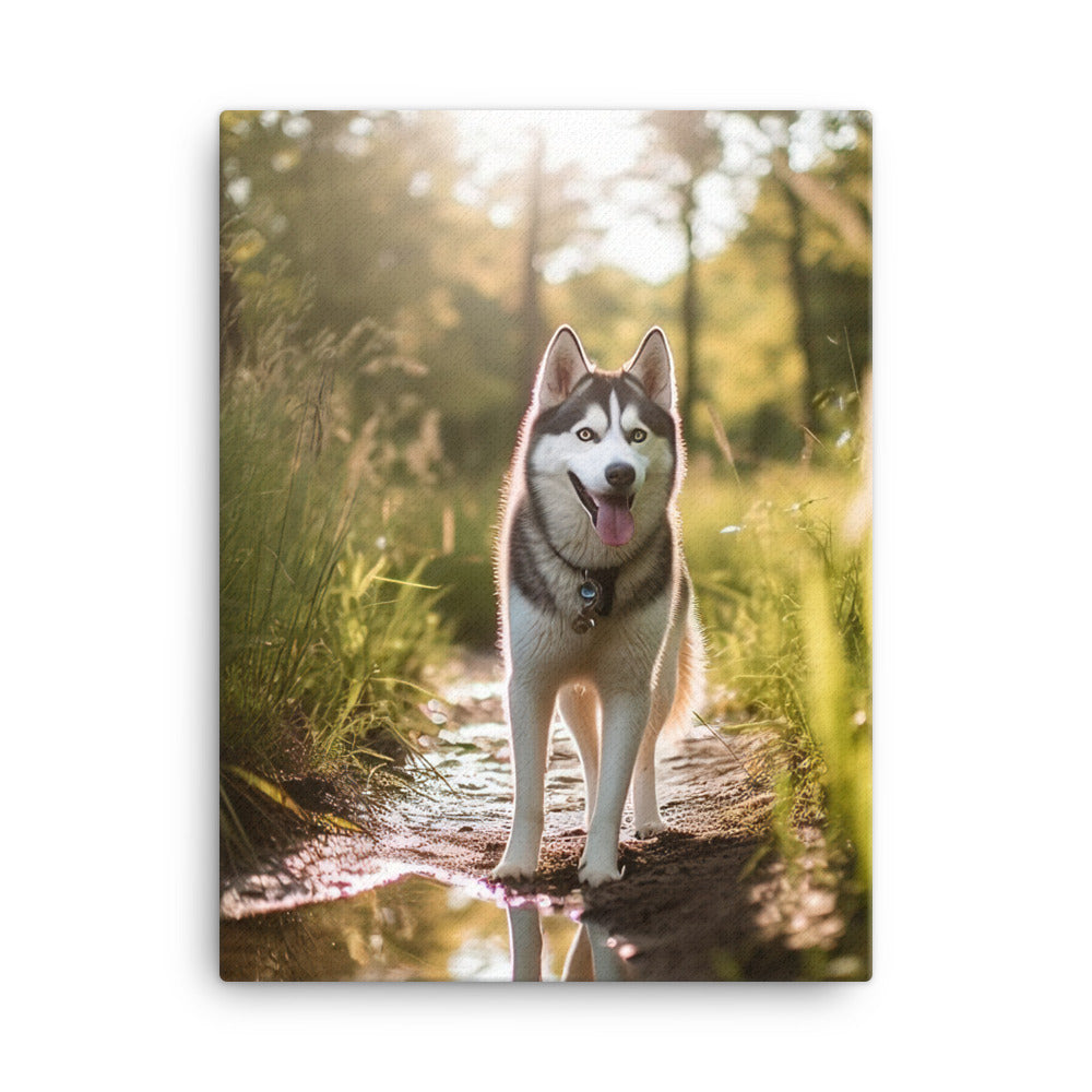 Siberian Husky Canvas - PosterfyAI.com