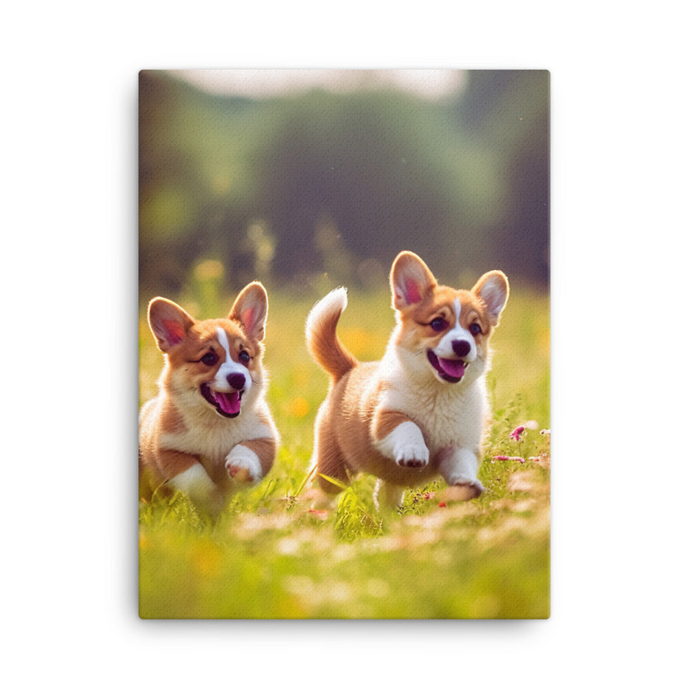 Welsh Corgi Canvas - PosterfyAI.com