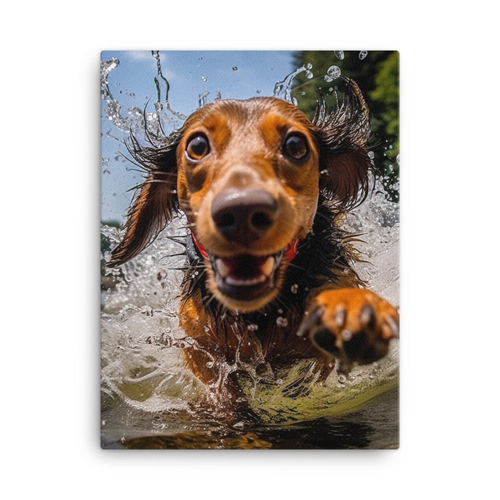 Dachshund Canvas - PosterfyAI.com