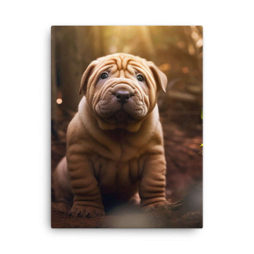 Shar Pei Canvas - PosterfyAI.com