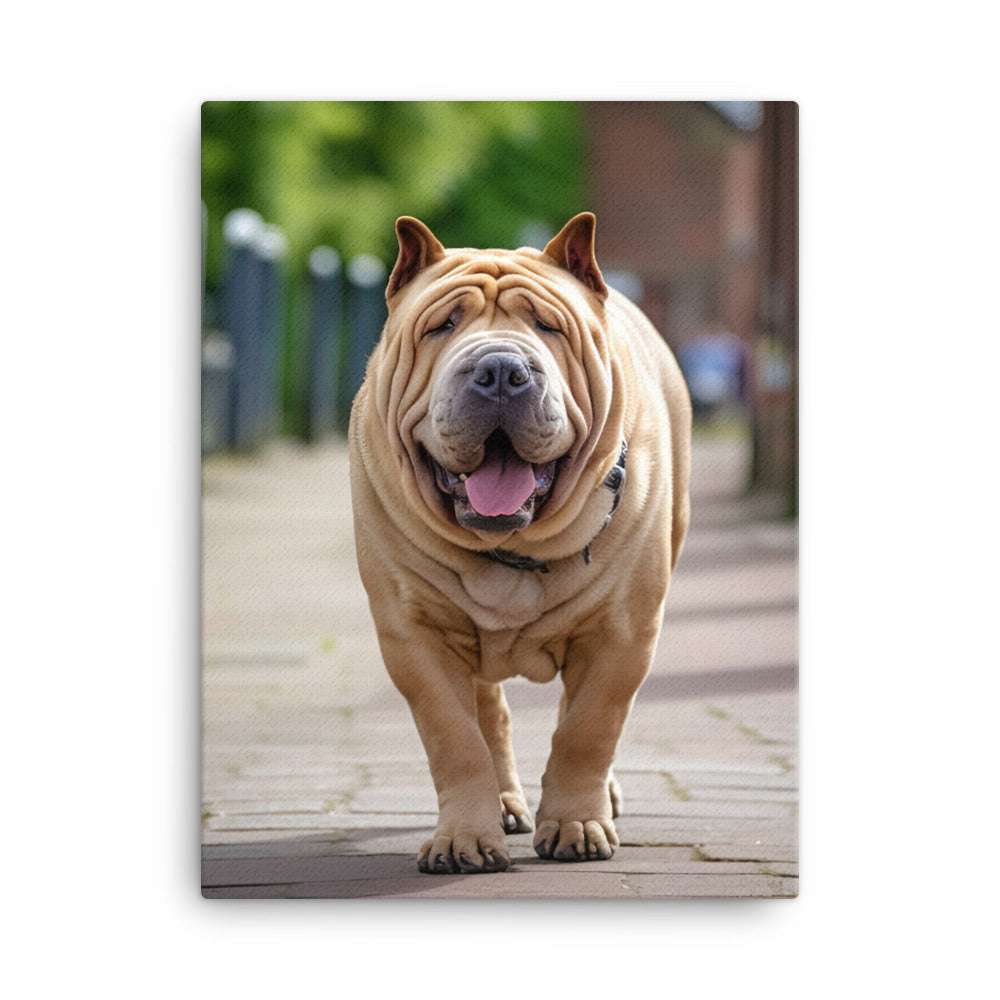 Shar Pei Canvas - PosterfyAI.com