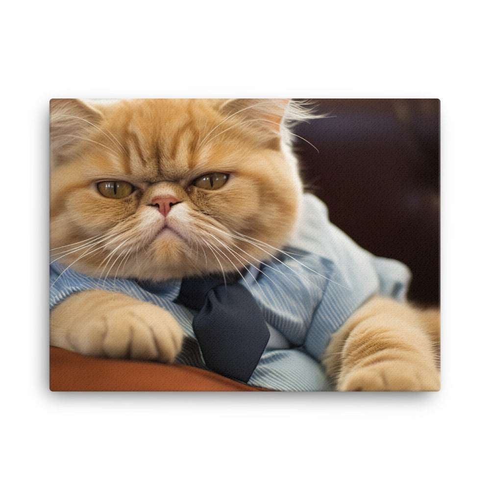 Exotic Shorthair Sales Consultant Canvas - PosterfyAI.com