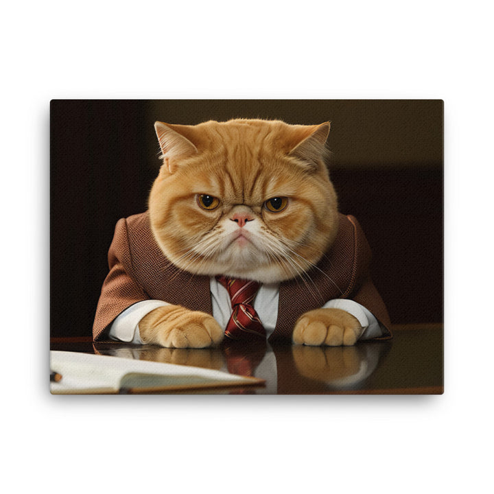 Exotic Shorthair Sales Consultant Canvas - PosterfyAI.com