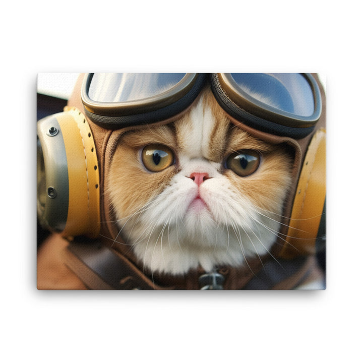 Exotic Shorthair Pilot Canvas - PosterfyAI.com