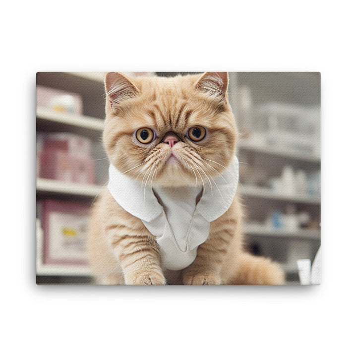 Exotic Shorthair Pharmacist Canvas - PosterfyAI.com