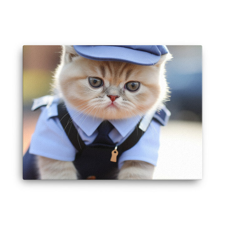 Exotic Shorthair Mail Carrier Canvas - PosterfyAI.com