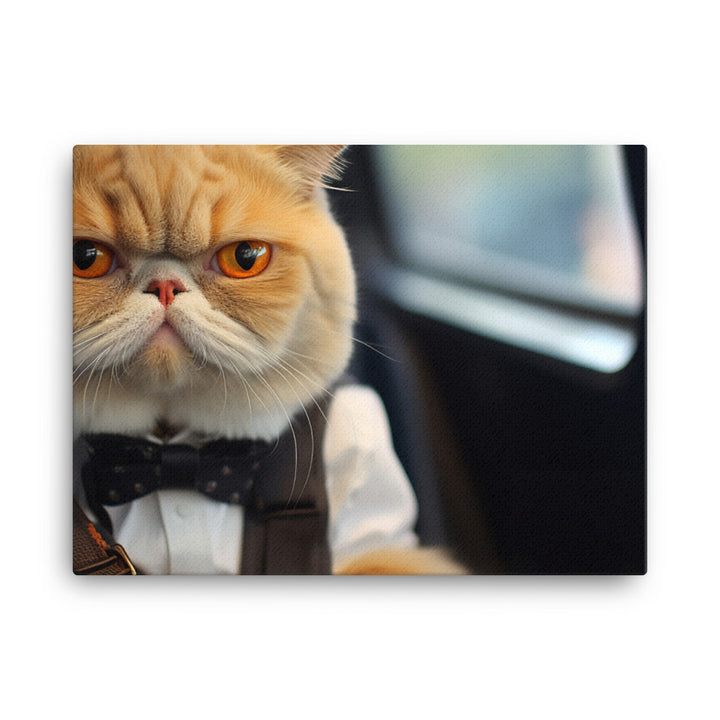 Exotic Shorthair Transit Operator Canvas - PosterfyAI.com