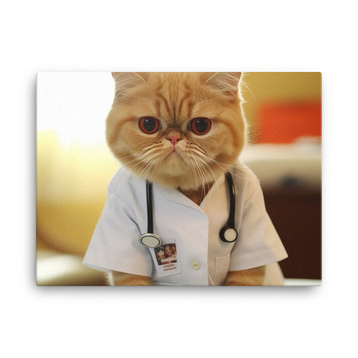 Exotic Shorthair Doctor Canvas - PosterfyAI.com