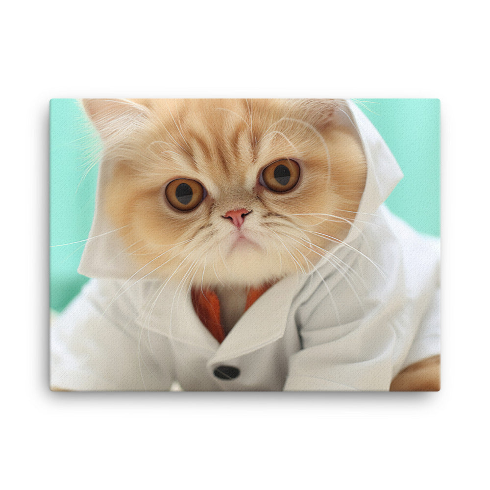 Exotic Shorthair Nurse Canvas - PosterfyAI.com