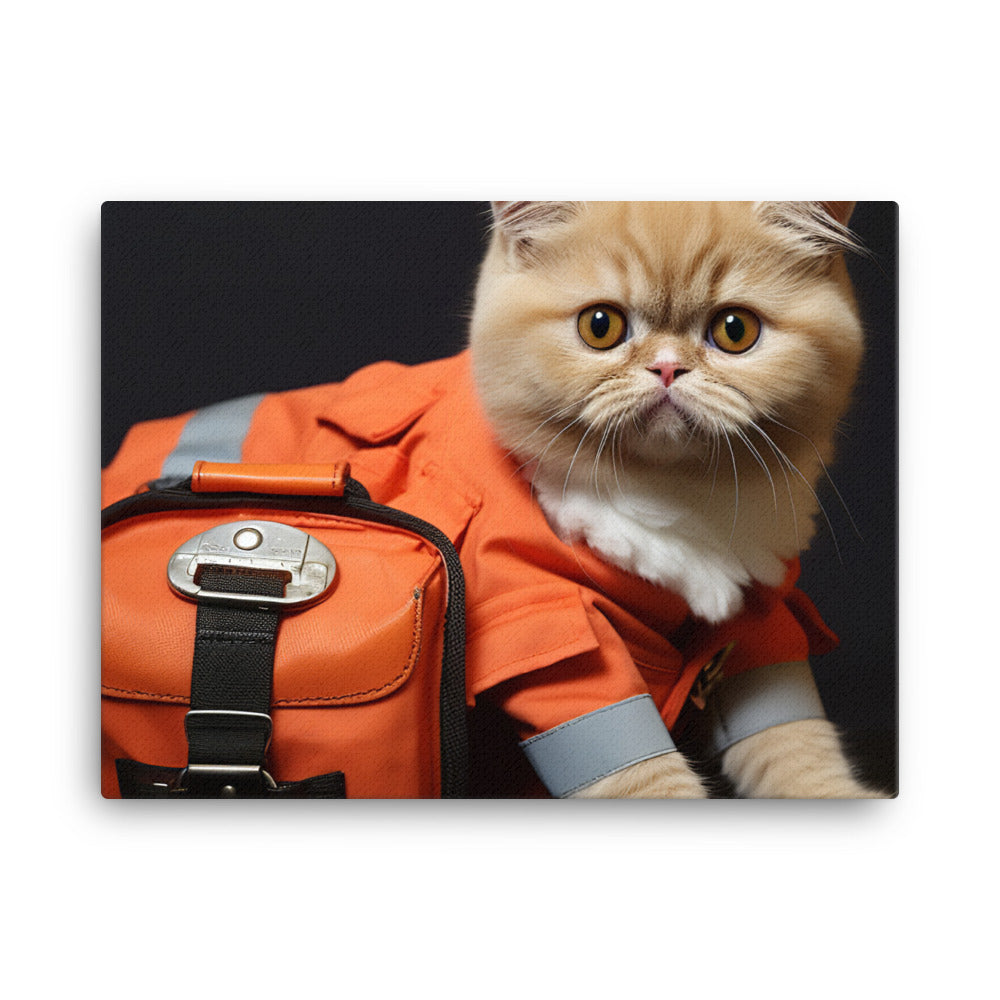 Exotic Shorthair Paramedic Canvas - PosterfyAI.com