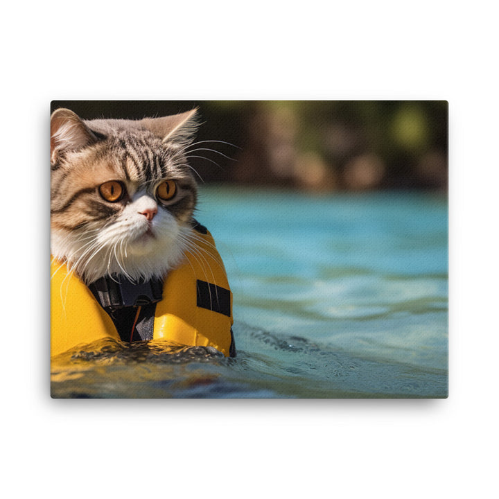 Exotic Shorthair Lifeguard Canvas - PosterfyAI.com