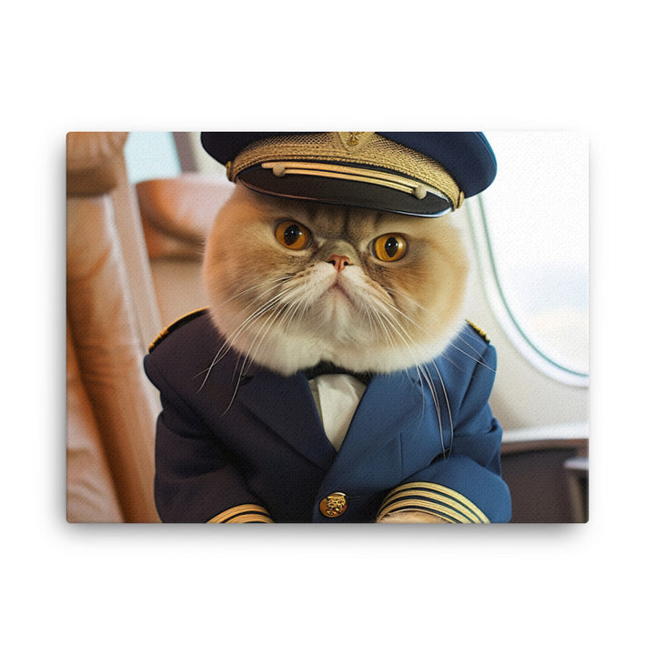 Exotic Shorthair Pilot Canvas - PosterfyAI.com