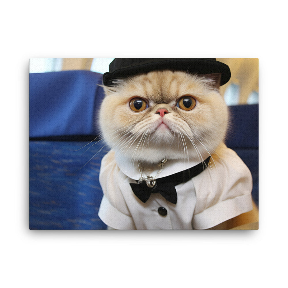 Exotic Shorthair Cabin Crew Canvas - PosterfyAI.com