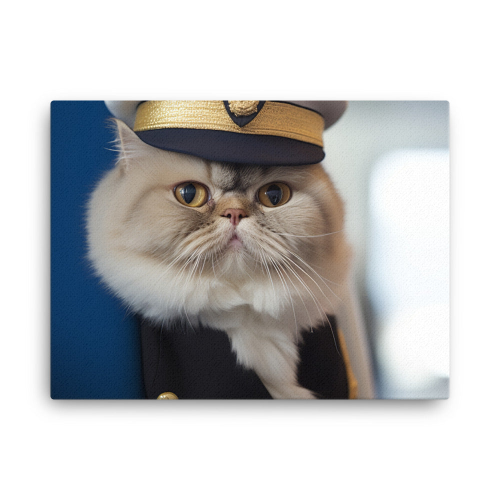 Exotic Shorthair Pilot Canvas - PosterfyAI.com