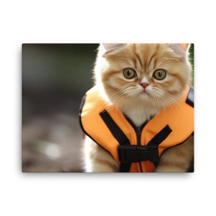 Exotic Shorthair Security Officer Canvas - PosterfyAI.com