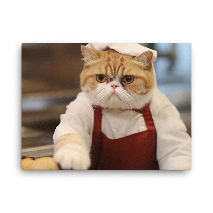 Exotic Shorthair Fast Food Crew Canvas - PosterfyAI.com