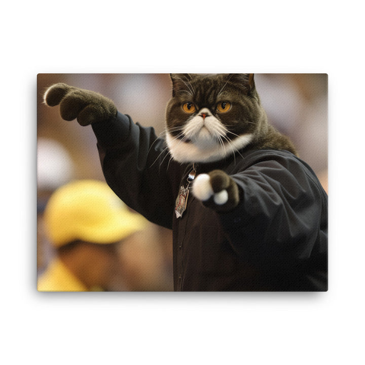 Exotic Shorthair Referee Canvas - PosterfyAI.com