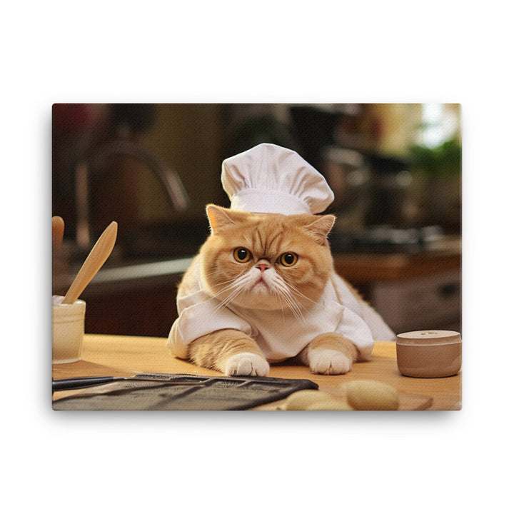 Exotic Shorthair Chef Canvas - PosterfyAI.com