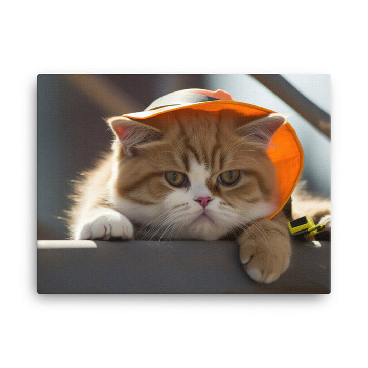 Exotic Shorthair Contractor Canvas - PosterfyAI.com