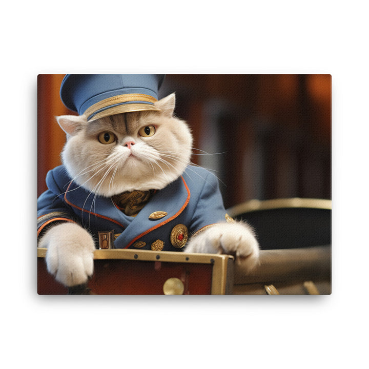 Exotic Shorthair Transit Operator Canvas - PosterfyAI.com