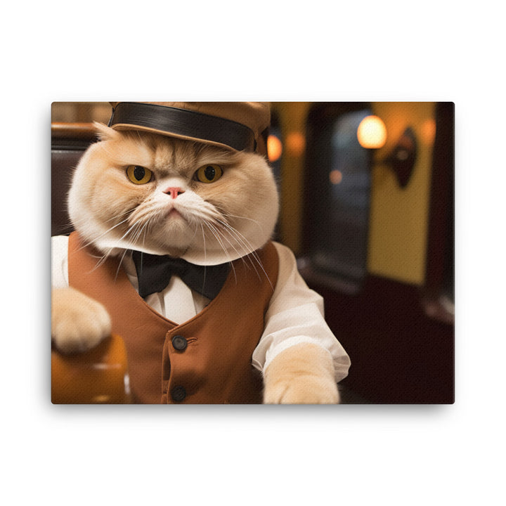 Exotic Shorthair Transit Operator Canvas - PosterfyAI.com