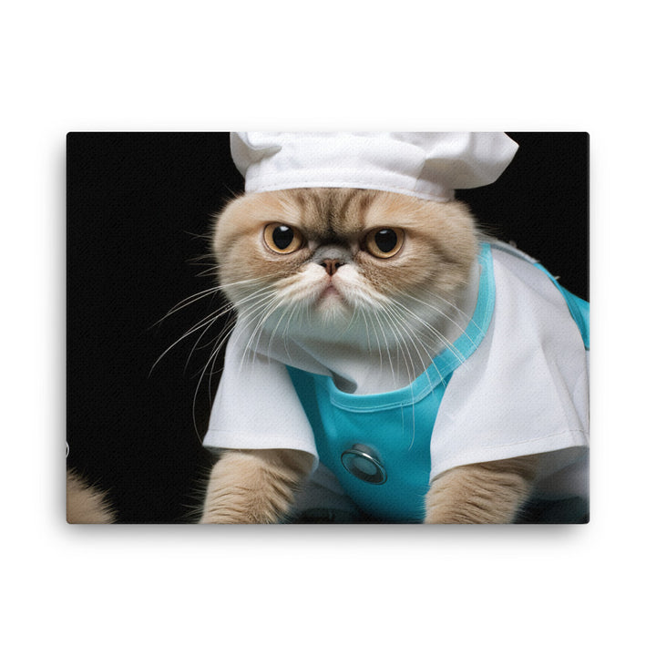 Exotic Shorthair Nurse Canvas - PosterfyAI.com