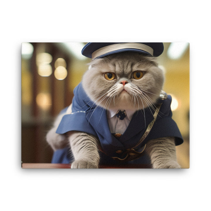 Exotic Shorthair Mail Carrier Canvas - PosterfyAI.com