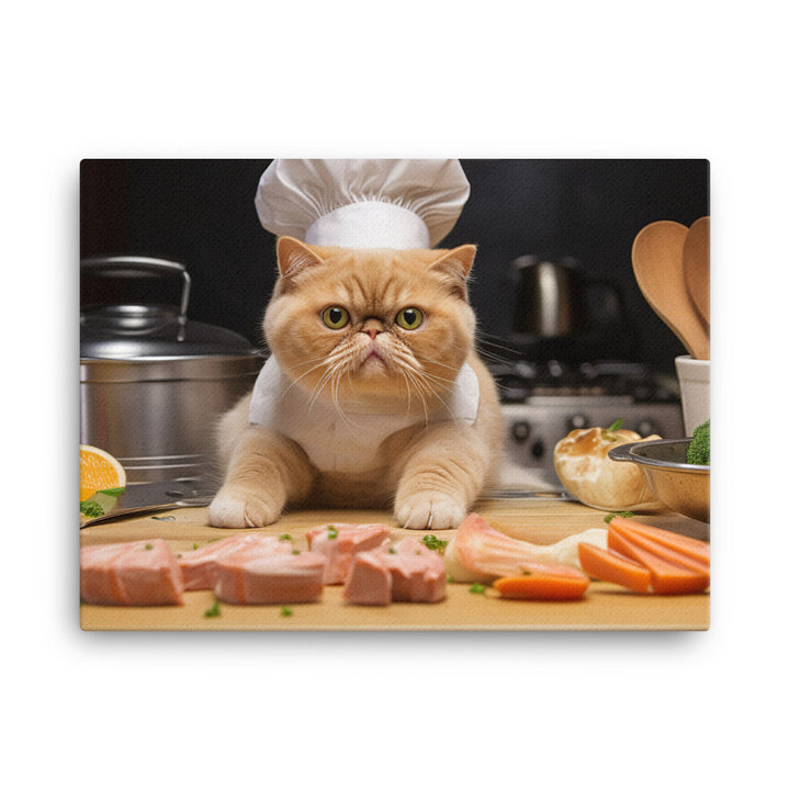 Exotic Shorthair Chef Canvas - PosterfyAI.com