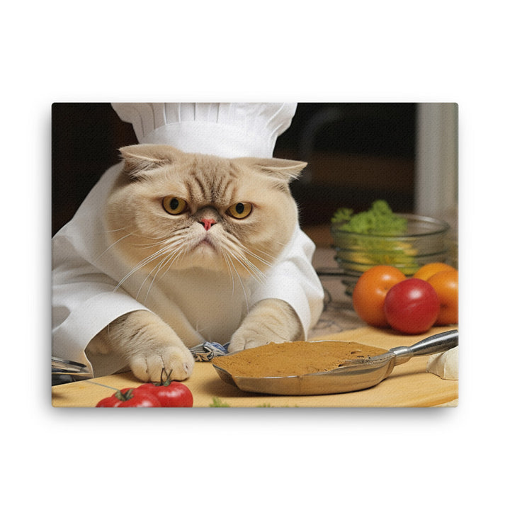 Exotic Shorthair Chef Canvas - PosterfyAI.com