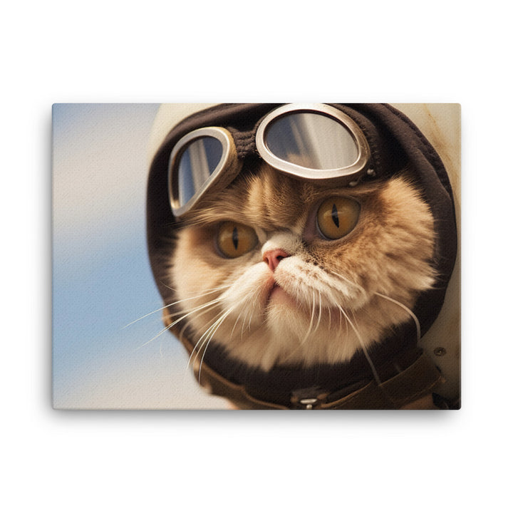 Exotic Shorthair Pilot Canvas - PosterfyAI.com