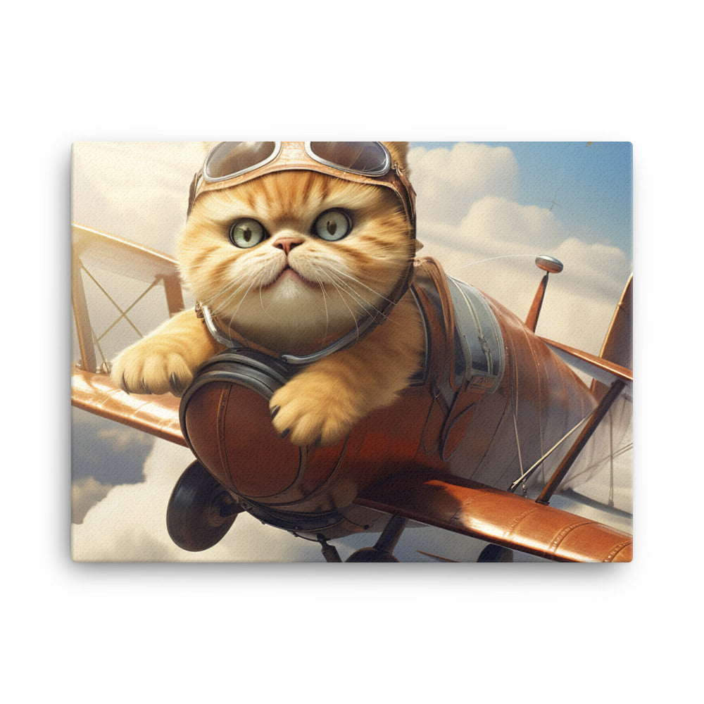 Exotic Shorthair Pilot Canvas - PosterfyAI.com